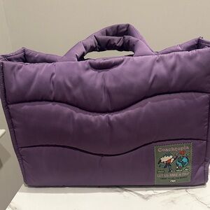 Coach Purple Tote Bag